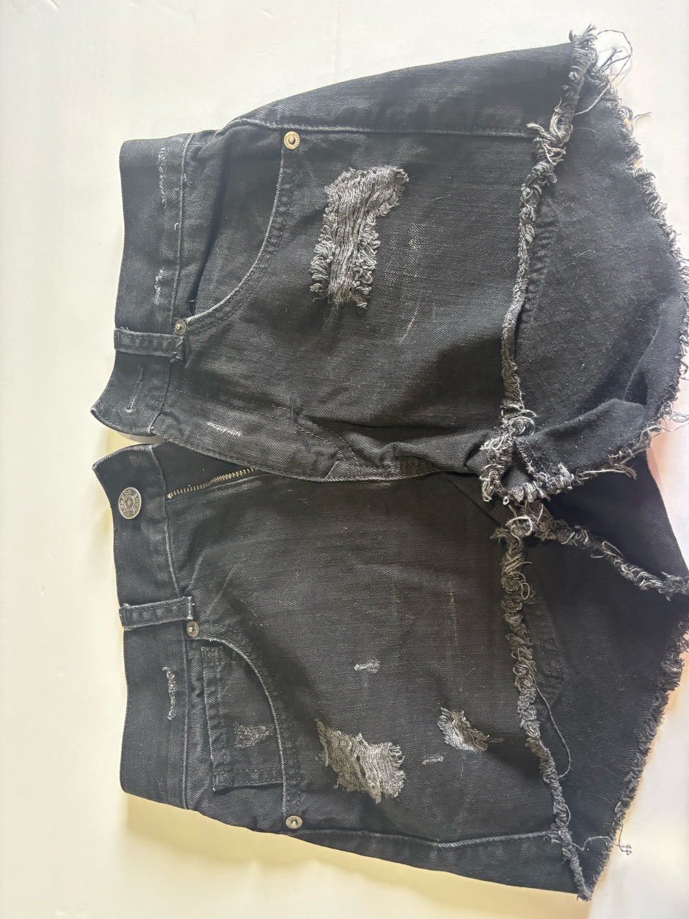Express Black Distressed High-Rise Women’s Jean short